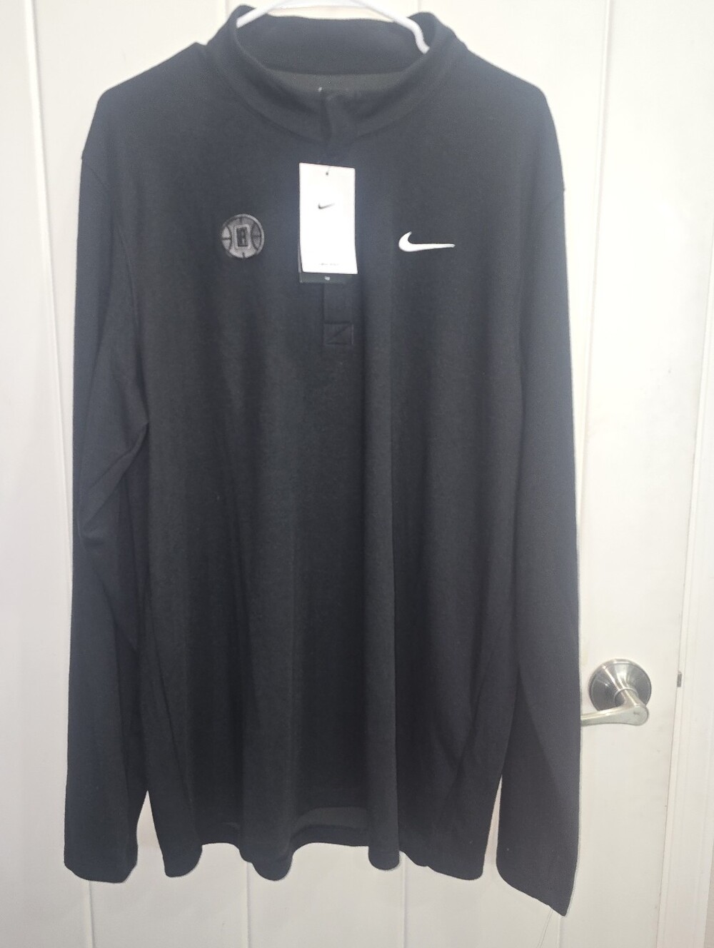 NWT Nike Dri-Fit LA Clippers NBA Black Long-Sleeve 1/4 Zip Top Size: XLT